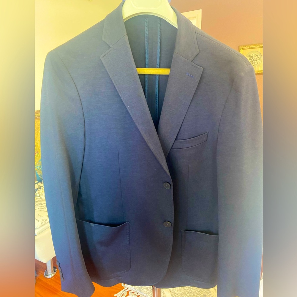 Calvin Klein Men's Sport Coat Size 42S Navy Blazer Slim Fit